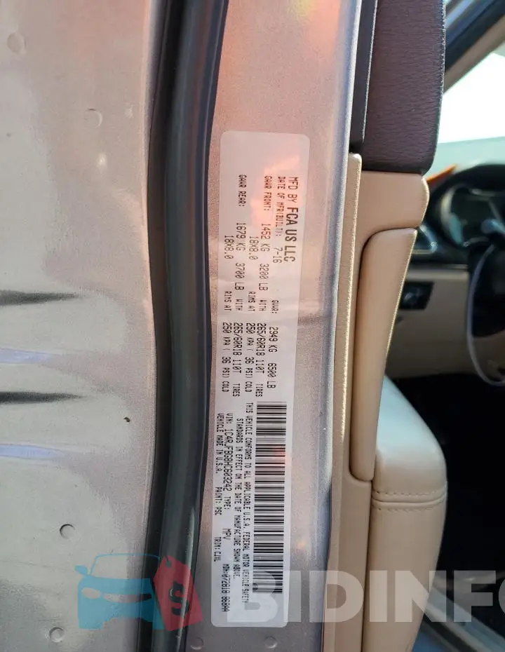 1C4RJFBG8HC603242 Photo# 13