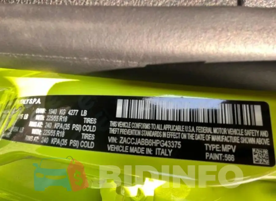 ZACCJABB6HPG43375 Photo# 10