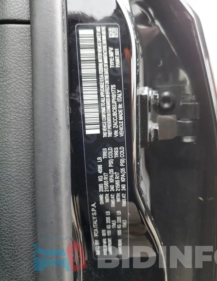 ZACCJBCB2JPH91775 Photo# 13