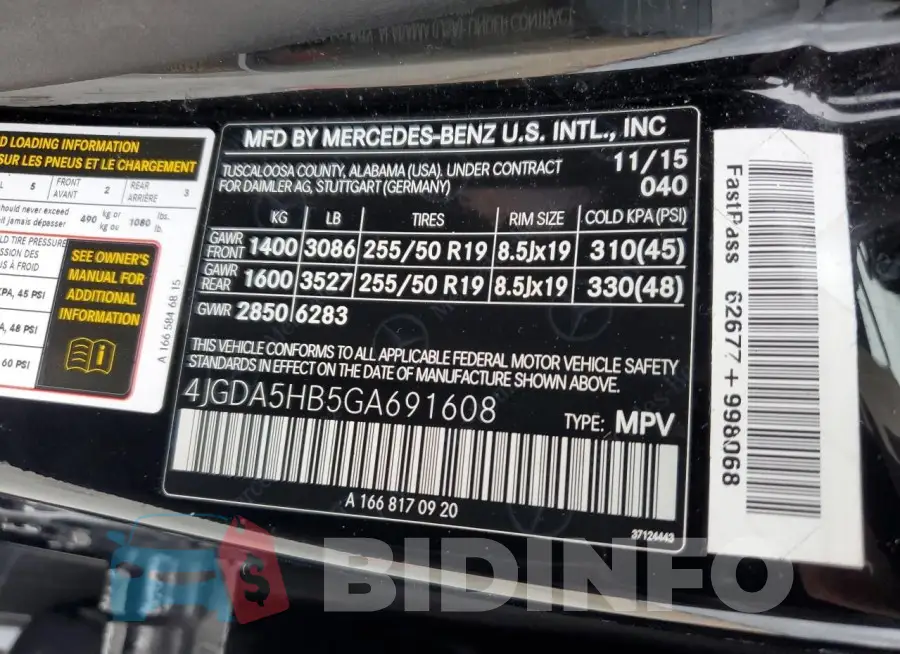 4JGDA5HB5GA691608 Photo# 14