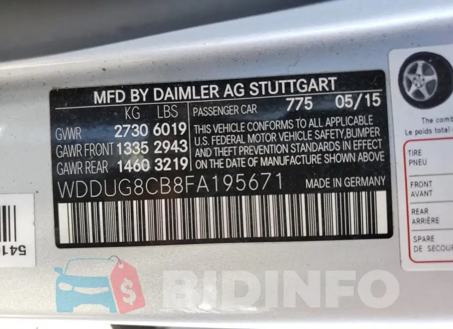 WDDUG8CB8FA195671 Photo# 13