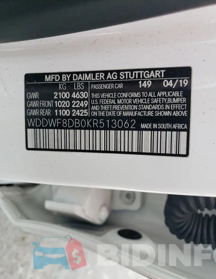 WDDWF8DB0KR513062 Photo# 12