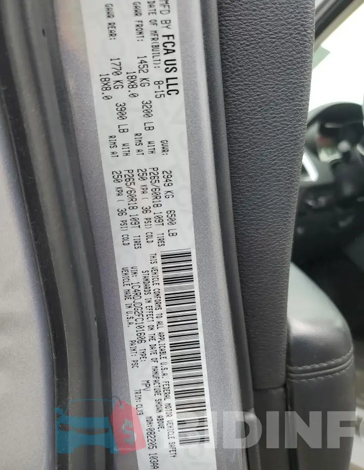 1C4RDJDG2FC101606 Photo# 13