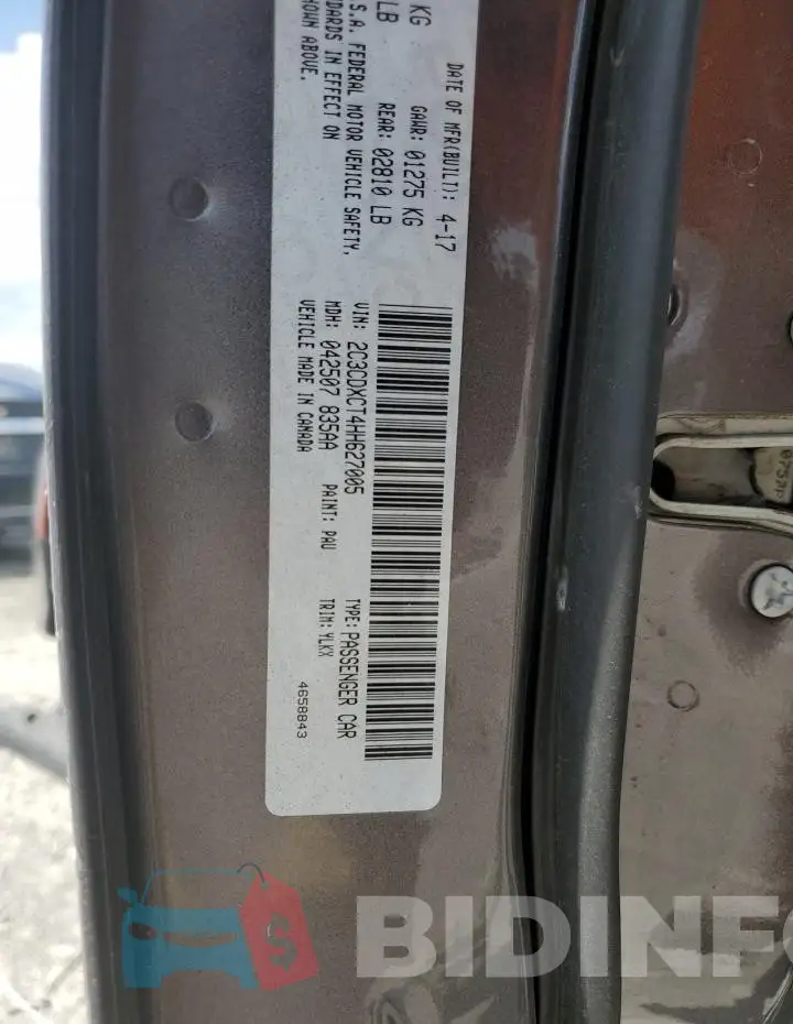 2C3CDXCT4HH627005 Photo# 13