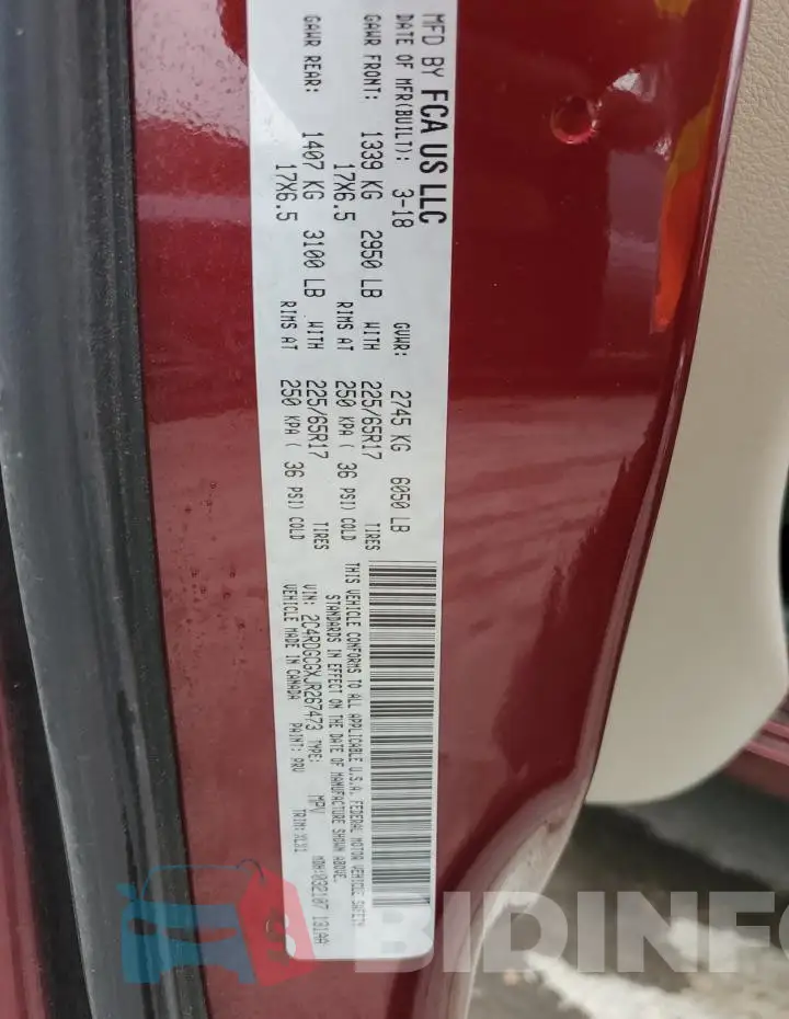 2C4RDGCGXJR267473 Photo# 13