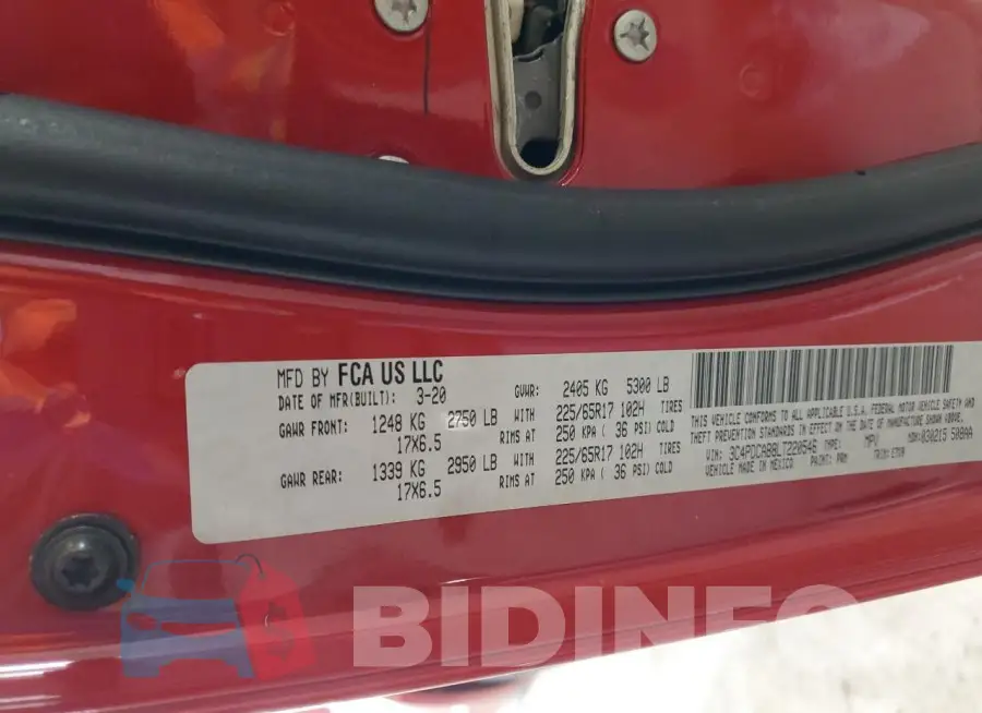 3C4PDCAB8LT220546 Photo# 13