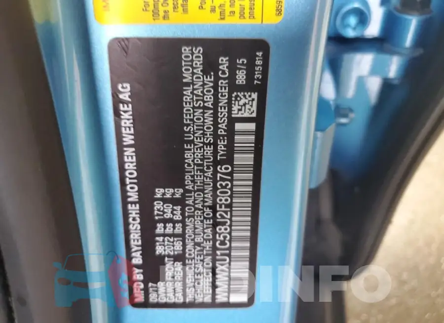 WMWXU1C58J2F80376 Photo# 12