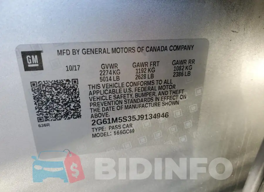 2G61M5S35J9134946 Photo# 12