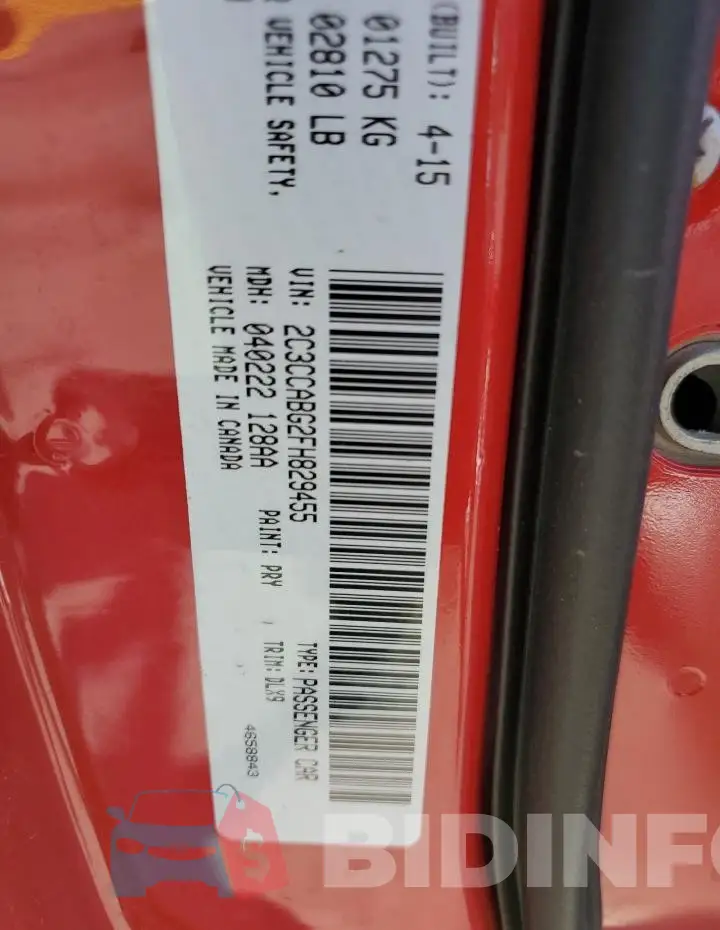 2C3CCABG2FH829455 Photo# 13