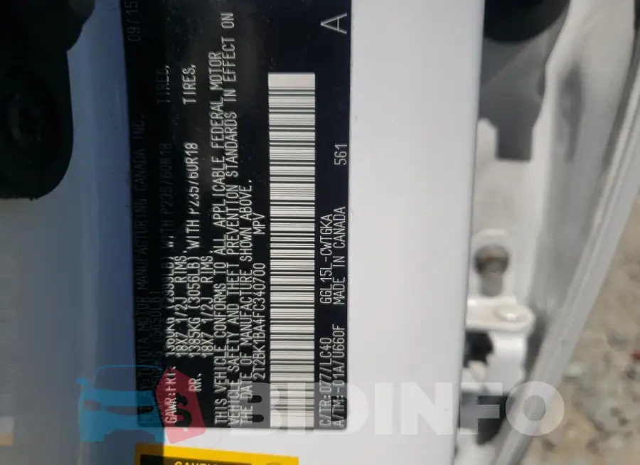 2T2BK1BA4FC340700 Photo# 13