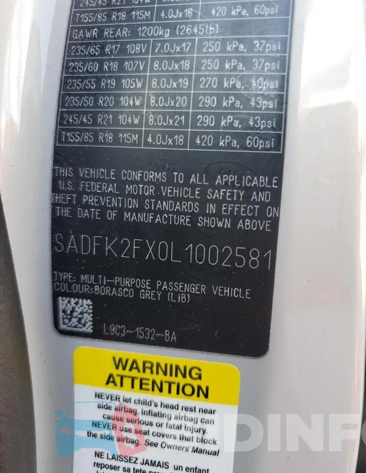 SADFK2FX0L1002581 Photo# 12