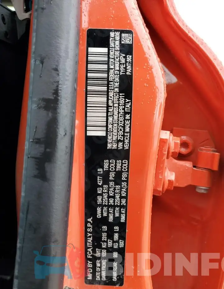 ZFBCFXDB7HP616011 Photo# 13