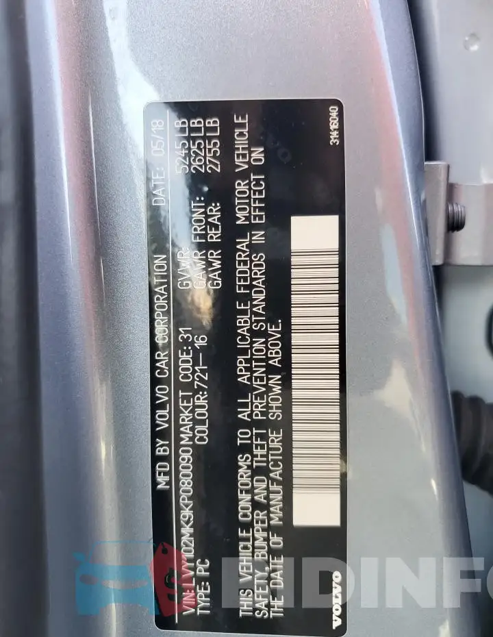 LVY102MK9KP080090 Photo# 12