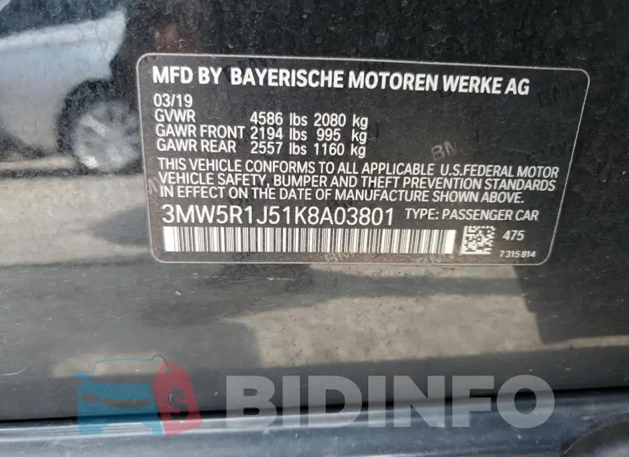 3MW5R1J51K8A03801 Photo# 12