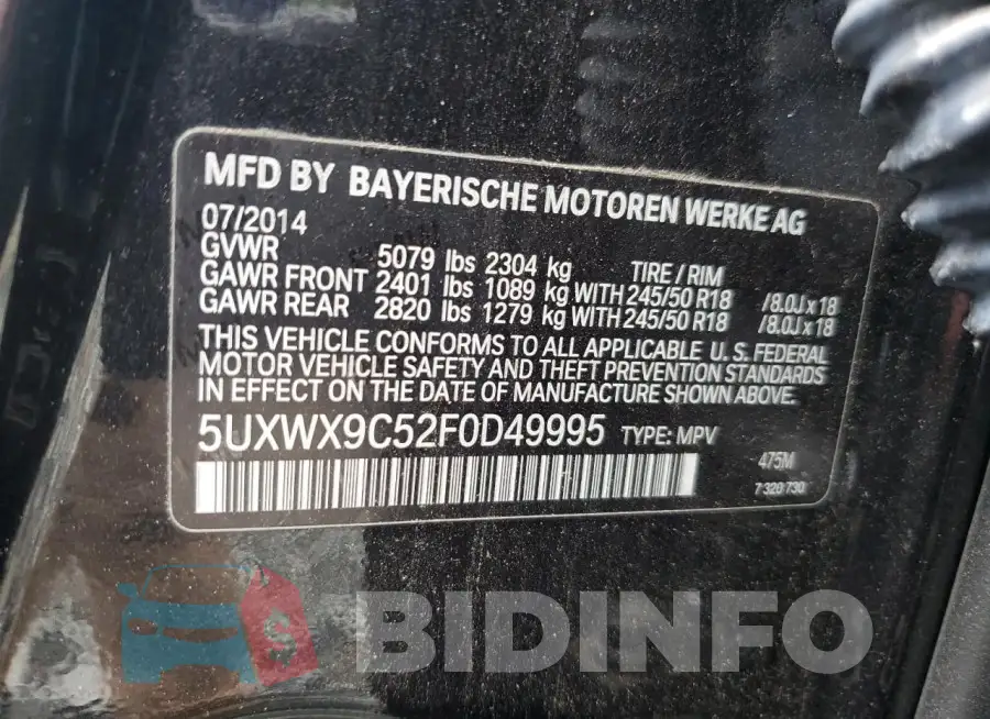 5UXWX9C52F0D49995 Photo# 13