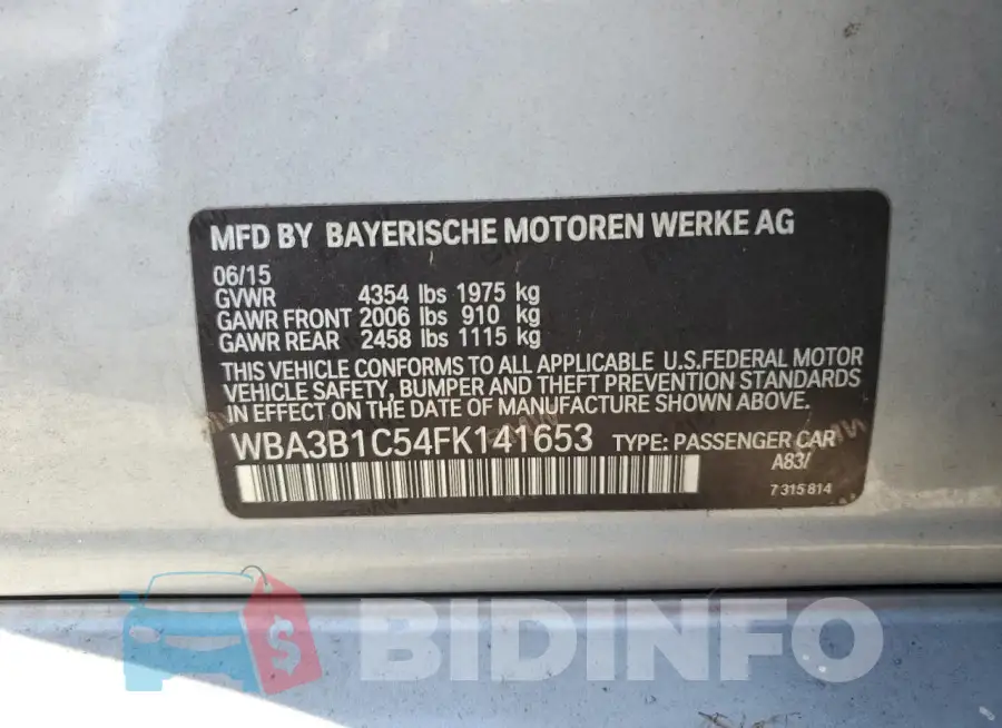 WBA3B1C54FK141653 Photo# 12