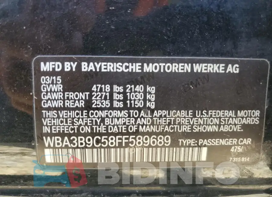 WBA3B9C58FF589689 Photo# 12