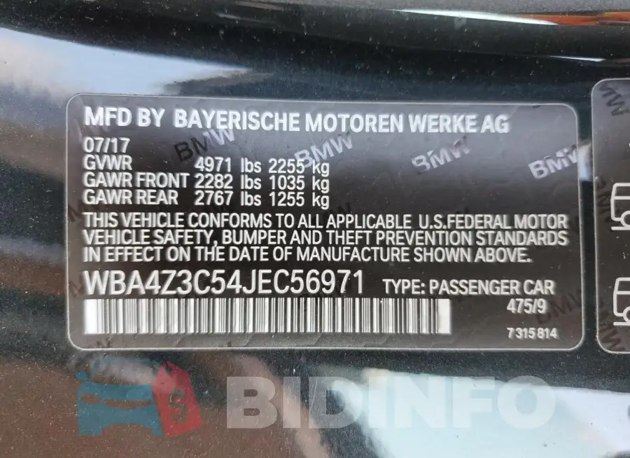 WBA4Z3C54JEC56971 Photo# 12