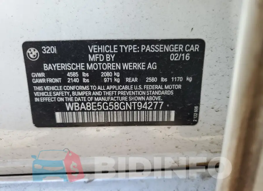 WBA8E5G58GNT94277 Photo# 12