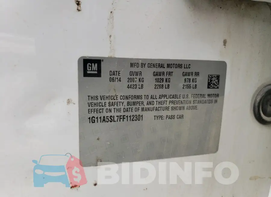 1G11A5SL7FF112301 Photo# 12