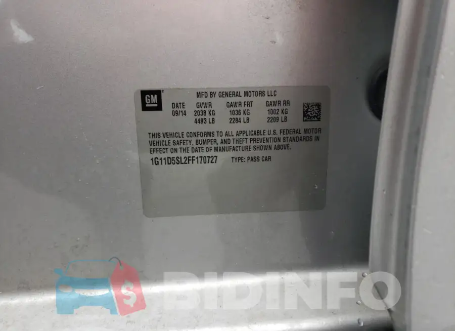 1G11D5SL2FF170727 Photo# 12