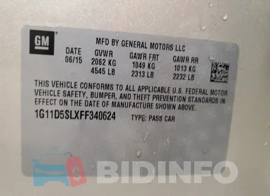 1G11D5SLXFF340624 Photo# 12
