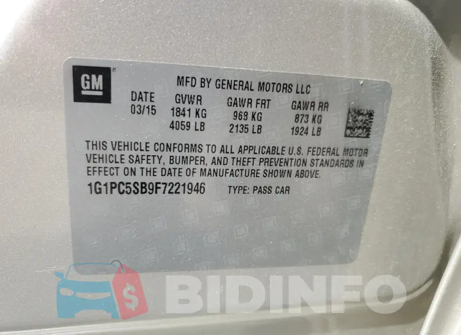 1G1PC5SB9F7221946 Photo# 12