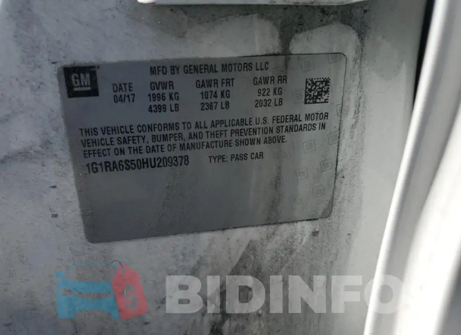 1G1RA6S50HU209378 Photo# 13