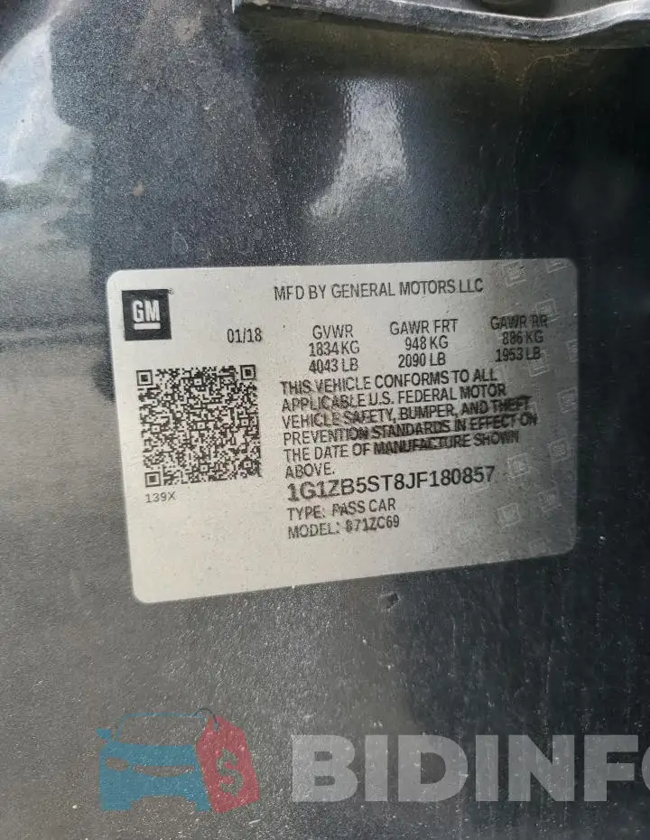 1G1ZB5ST8JF180857 Photo# 12