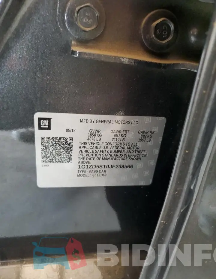 1G1ZD5ST0JF238566 Photo# 12