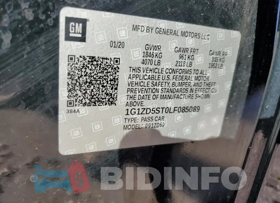1G1ZD5ST0LF085089 Photo# 13