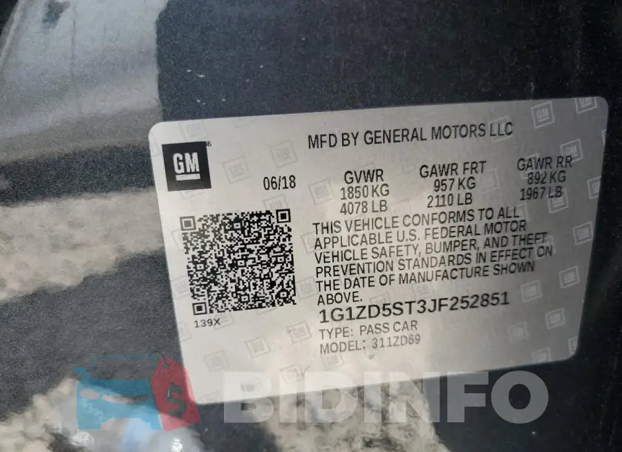1G1ZD5ST3JF252851 Photo# 12