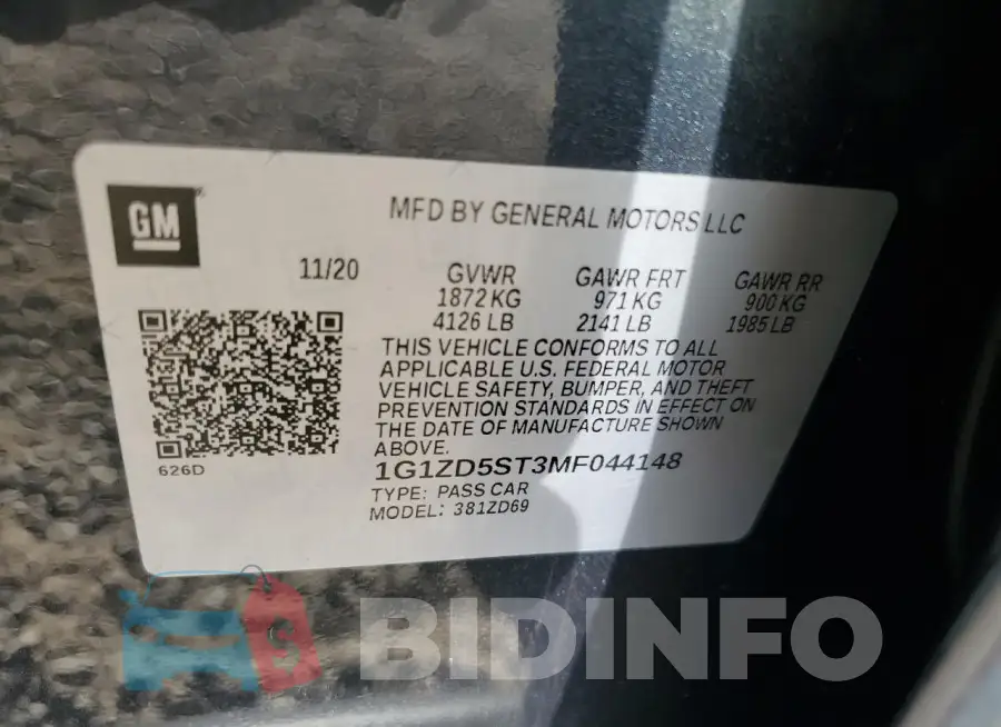 1G1ZD5ST3MF044148 Photo# 12