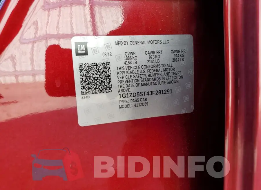 1G1ZD5ST4JF281291 Photo# 12