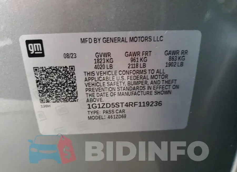 1G1ZD5ST4RF119236 Photo# 13