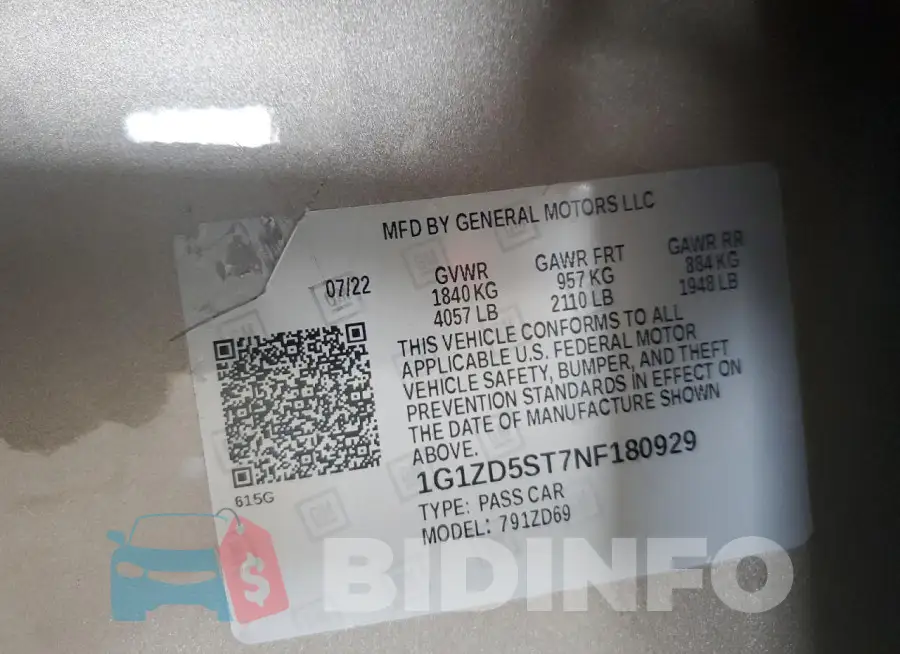 1G1ZD5ST7NF180929 Photo# 13