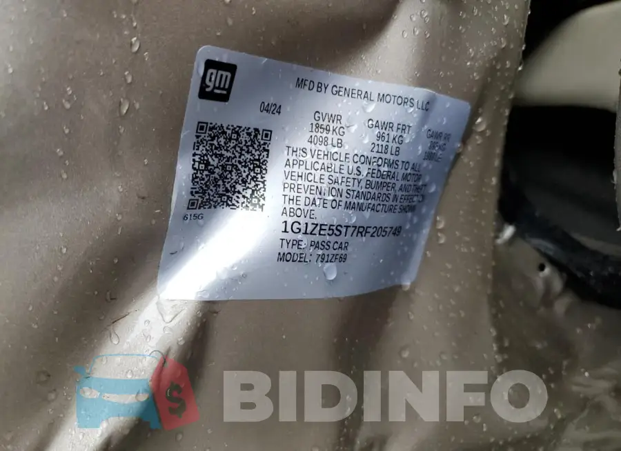 1G1ZE5ST7RF205749 Photo# 12