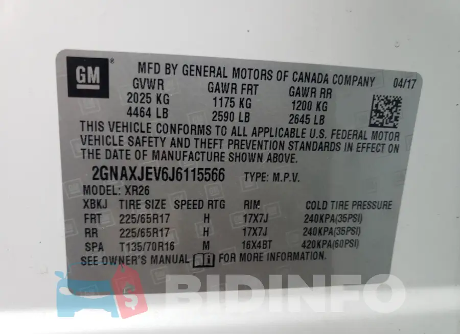 2GNAXJEV6J6115566 Photo# 12