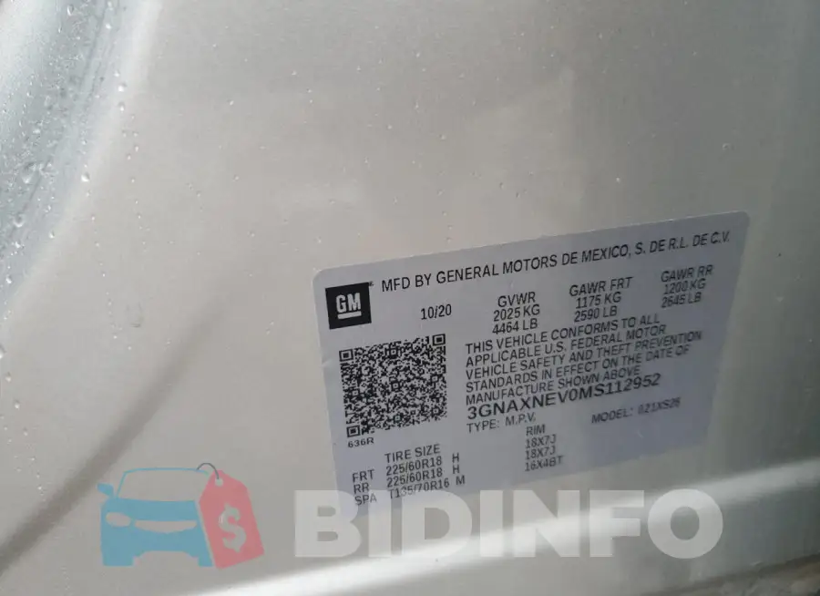 3GNAXNEV0MS112952 Photo# 12