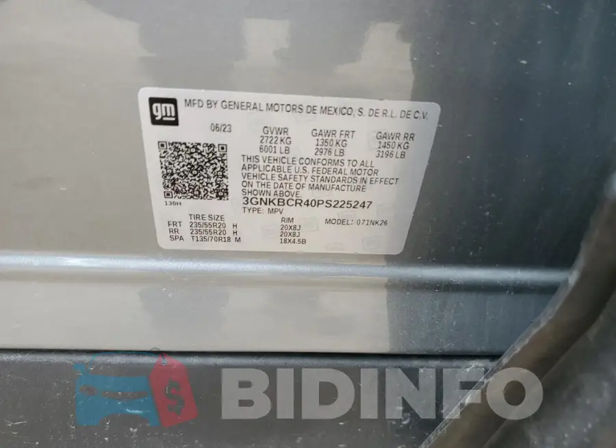 3GNKBCR40PS225247 Photo# 13