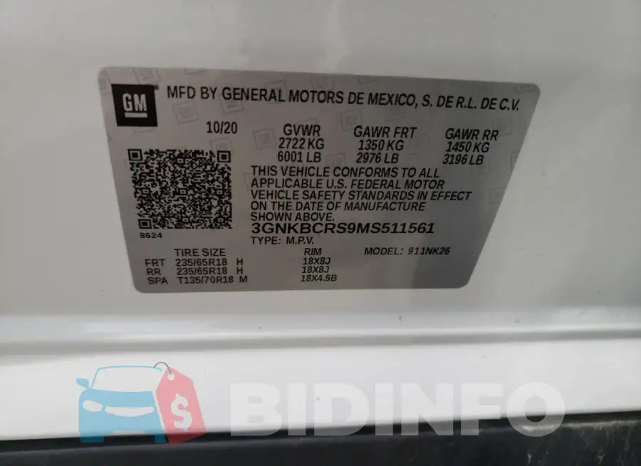 3GNKBCRS9MS511561 Photo# 13