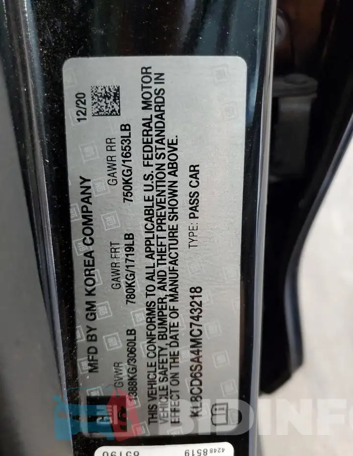 KL8CD6SA4MC743218 Photo# 13