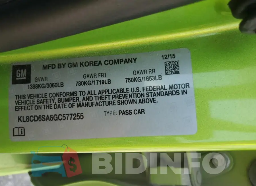 KL8CD6SA6GC577255 Photo# 13