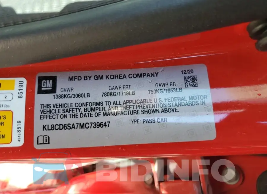 KL8CD6SA7MC739647 Photo# 12