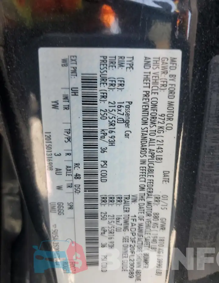 1FADP3F20FL230089 Photo# 12