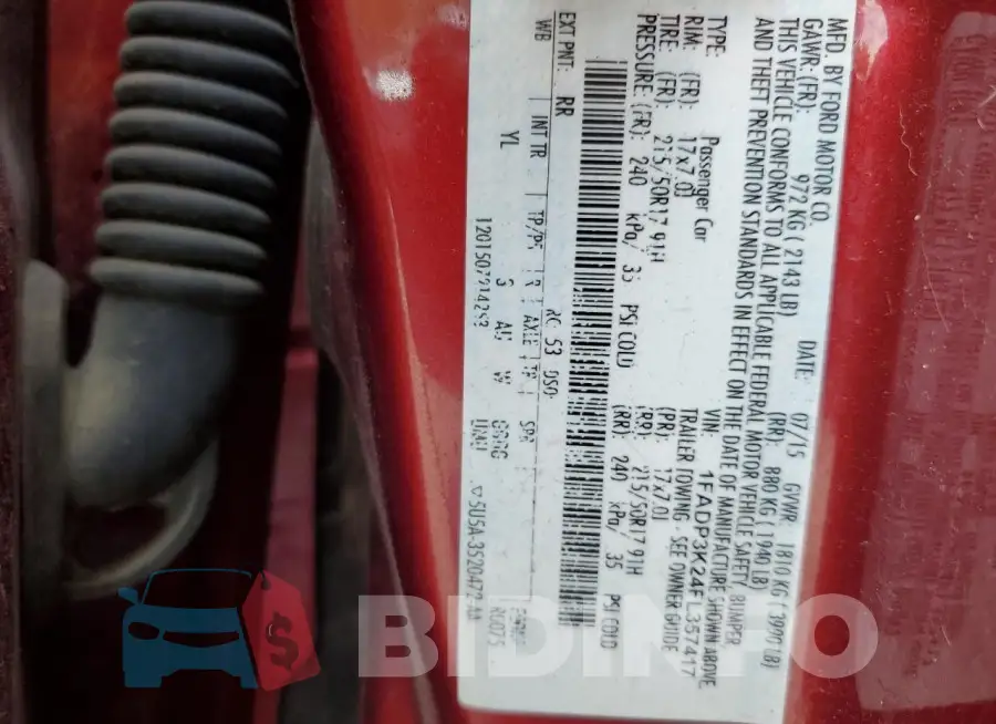 1FADP3K24FL357417 Photo# 12