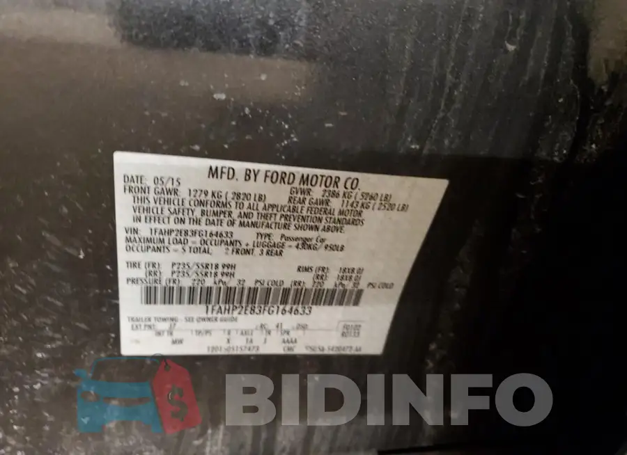 1FAHP2E83FG164633 Photo# 12