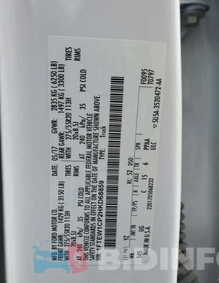 1FTEW1CP2HKD68859 Photo# 12