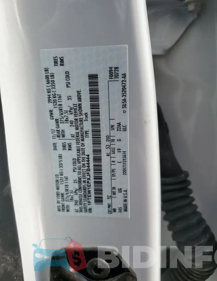 1FTEW1EPXJFB44444 Photo# 12