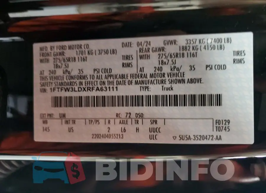 1FTFW3LDXRFA63111 Photo# 13